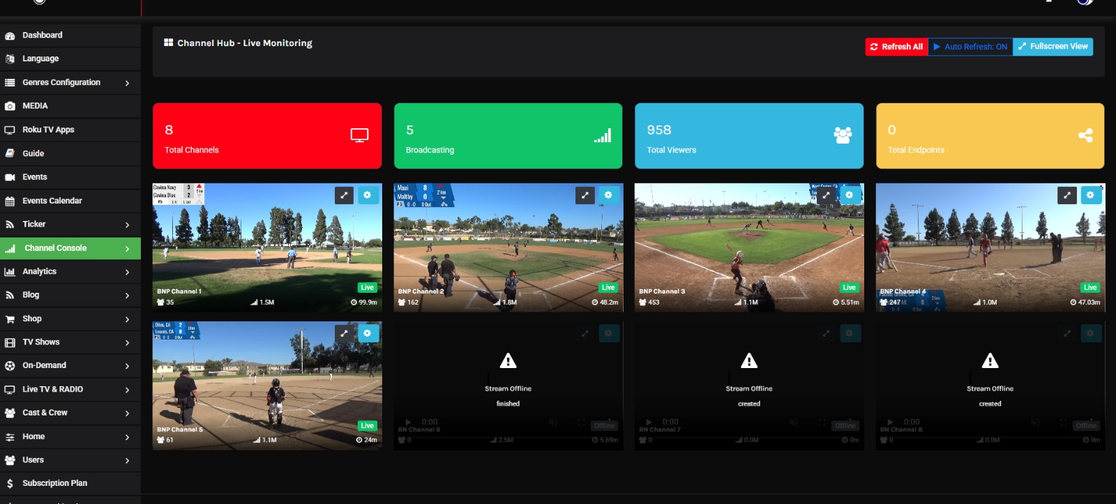 Complete Streaming Platform - Movies, TV Shows, Sports & Live TV with Admin Dashboard