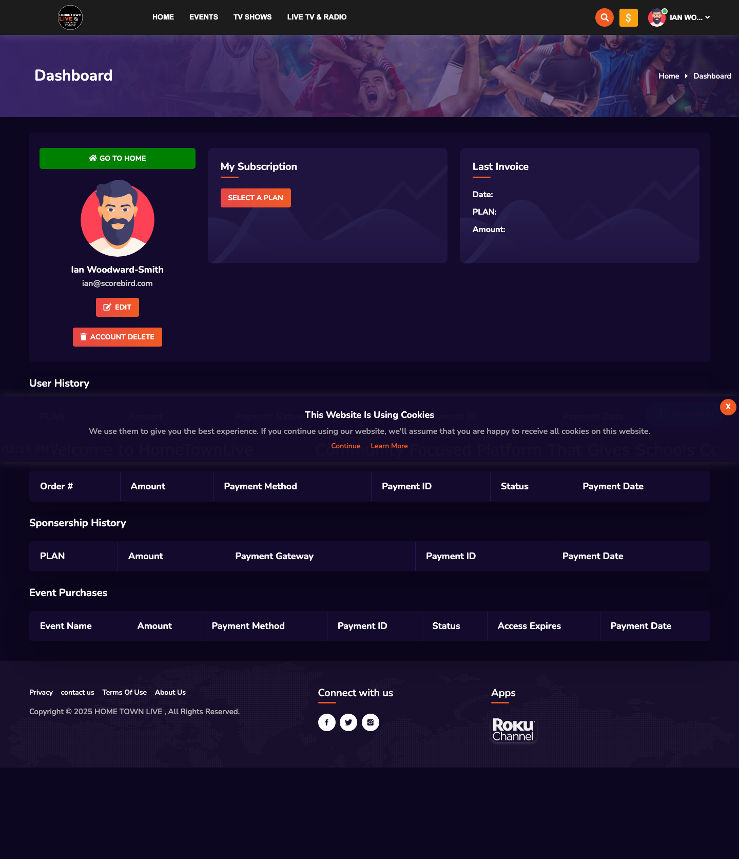 HometownLive login page